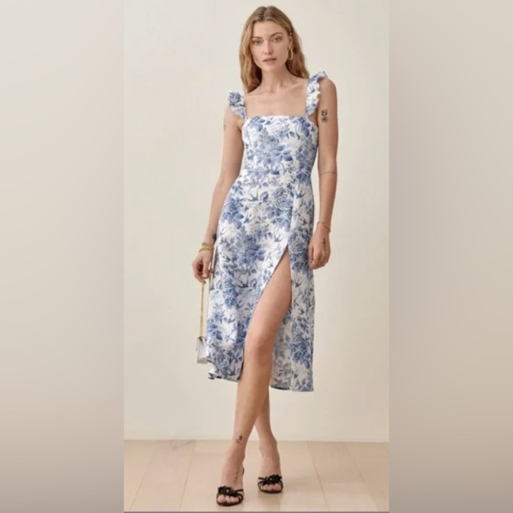 Reformation Spaulding Linen Dress